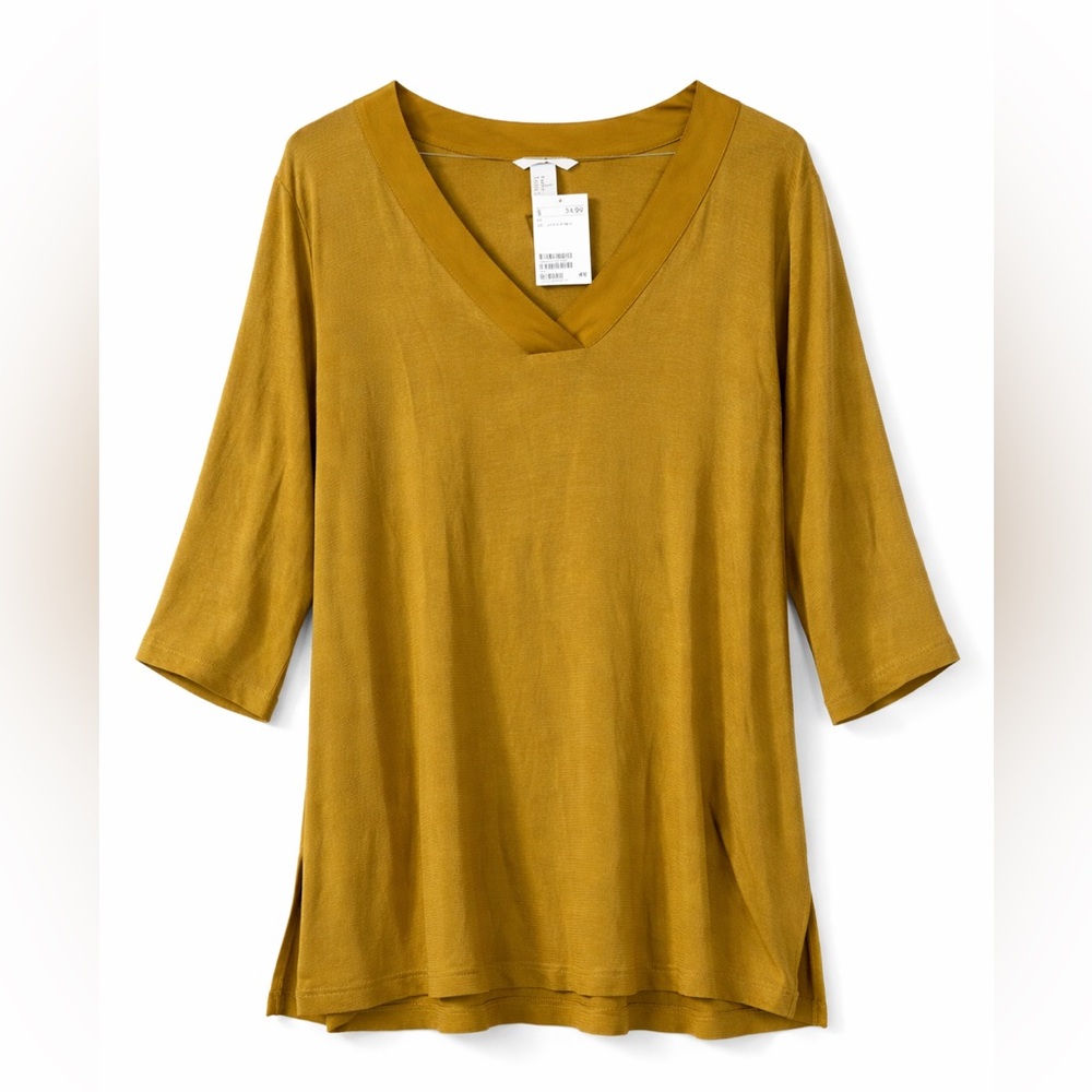H&M Mustard Yellow Tunic Top